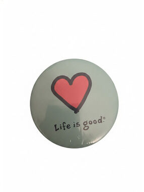 Life is Good 4" Heart Sticker - Made in USA, BUNDLE PACK OF 25
